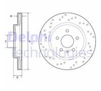 Disque de frein DELPHI BG4923C
