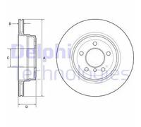 DELPHI BG4937C Disque de frein