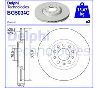DELPHI BG5034C Disque de frein