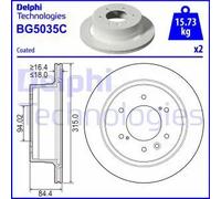 DELPHI BG5035C Disque de frein