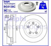 DELPHI BG5138C Disque de frein