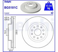 DELPHI BG5181C Disque de frein