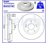 DELPHI BG5219C Disque de frein