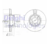 2x Disque de frein ventilé BG9005 DELPHI pour BMW 5 5 Touring
