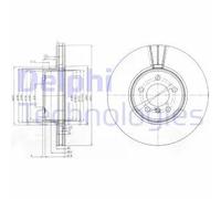 2x Disque de frein ventilé BG9008C DELPHI pour LAND ROVER RANGE ROVER III