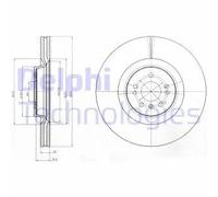 2x Disque de frein ventilé BG9060C DELPHI pour MERCEDES-BENZ L CLASSE R