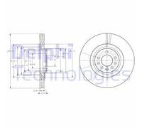 DELPHI BG9098 Disque de frein