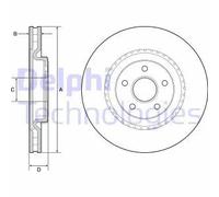 DELPHI BG9213C Disque de frein