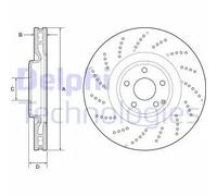 DELPHI BG9222C Disque de frein