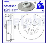 DELPHI BG9363BC Disque de frein