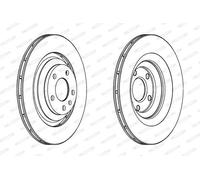 2x Disque de frein ventilé DDF1240C FERODO pour AUDI A6 C6 A6 C6 Avant