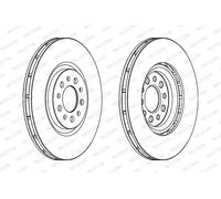 2x Disque de frein ventilé DDF1453C FERODO pour ALFA ROMEO JEEP