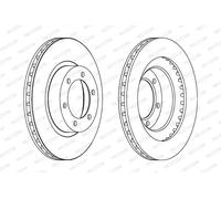 Ferodo Disque de frein DDF1594C avant ventilé pour Lexus GX 2001-2009