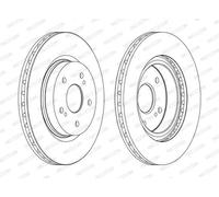 2x Disque de frein ventilé DDF1635C FERODO pour SUZUKI GRAND VITARA II