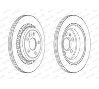 2x Disque de frein ventilé DDF1802C FERODO pour VOLVO XC60 I SUV XC60 I VAN