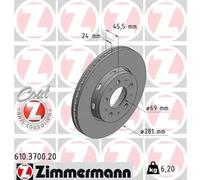 ZIMMERMANN 610.3700.20 Disque de frein