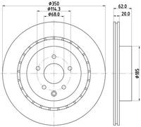 HELLA 8DD 355 122-261 Disque de frein