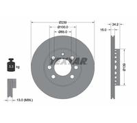 TEXTAR 92106403 Disque de frein