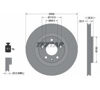 2x Disque de frein ventilé de l'extérieur 92137103 TEXTAR pour AUDI A4 B6 A4 B7