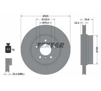 TEXTAR 92141603 Disque de frein