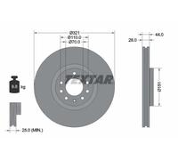 TEXTAR 92149803 Disque de frein
