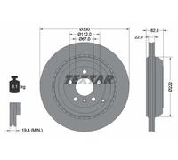 2x Disque de frein ventilé de l'extérieur 92150903 TEXTAR pour MERCEDES-BENZ