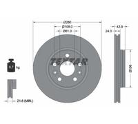 TEXTAR 92202403 Disque de frein