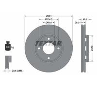 TEXTAR 92204400 Disque de frein