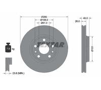 TEXTAR 92257903 Disque de frein