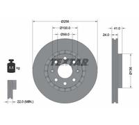 TEXTAR 92263303 Disque de frein