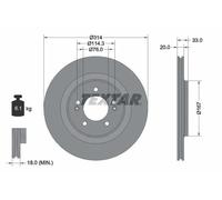 TEXTAR 92296203 Disque de frein