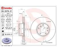 Brembo Disque de frein 9557921 avant ventilé à haute teneur en carbone 1 pièce