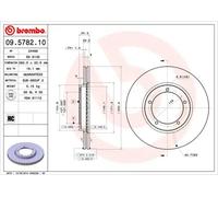 Brembo 09.5782.10 - Disque de Frein Avant - Jeu de 2 disques