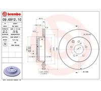 Disque de frein BREMBO 09.6912.10, arrière, ventilé , 1 pièce