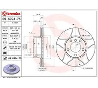 2x Disque de frein ventilé de l'intérieur 09.6924.75 BREMBO pour BMW 5 5 Touring