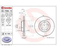 2x BREMBO 09.7395.11 Coated Disc Line Disque de frein Avant 260mm