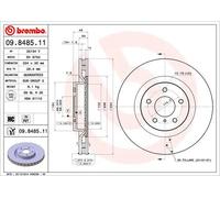 2x Disque de frein ventilé de l'intérieur 09.8485.11 BREMBO pour NISSAN