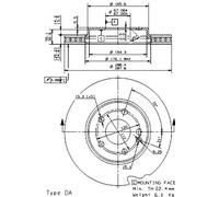 Disque de frein BREMBO 9868111 avant, ventilé, à haute teneur en carbone, 1 pièce
