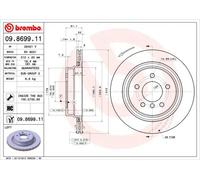 2x Disque de frein ventilé de l'intérieur 09.8699.11 BREMBO pour BMW WIESMANN