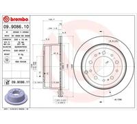Disque de frein vernis BREMBO 09.9086.11 (Vendu à l'unité) - Réf. 1393033