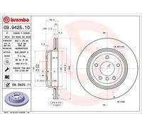 Disque de frein BREMBO 9942511 arrière, ventilé, à haute teneur en carbone, 1 pièce