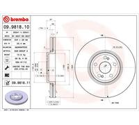 Disque de frein BREMBO 9981811 avant, ventilé, à haute teneur en carbone, 1 pièce