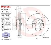 Disque de frein BREMBO 9992311 avant, ventilé, à haute teneur en carbone, 1 pièce