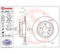 Disque de frein BREMBO 9992511 arrière, ventilé, à haute teneur en carbone, 1 pièce