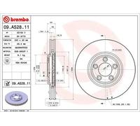 Brembo Disque de frein 09.A528.11 ventilé de l'intérieur 2x pour Jaguar Daimler