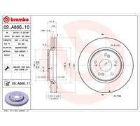 Brembo Disque de frein 09.A866.10 ventilé de l'intérieur pour Honda CR-V III 2x