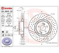 2x Disque de frein ventilé de l'intérieur 09.A945.33 BREMBO pour MERCEDES-BENZ