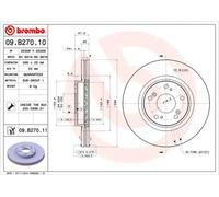 2x BREMBO 09.B270.10 Disque de frein pour HONDA ACCORD VIII (CU) 296mm