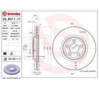 1 Disque De Frein Brembo Vernis Uv 09.b311.11