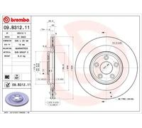 2x Disque de frein ventilé de l'intérieur 09.B312.11 BREMBO pour JAGUAR DAIMLER